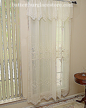 Sheer Windows Curtain Lace. Susan.136 Panel 60x84 Ecru color